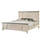 Ensemble de chambre à coucher Roseanne 6 pièces, panneaux crème et marron