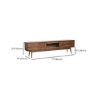 Mobile TV Portaoggetti con Gestione Cavi in Legno Marrone Nordico da 71