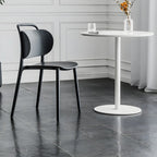 Tables de bar modernes à pied central en bois brun et métal noir