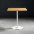 Tables de bar modernes à pied central en bois brun et métal noir