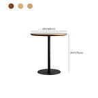 Tables de bar modernes à pied central en bois brun et métal noir