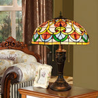 Lampe de table HomeyFad à 2 lumières avec dôme en verre et acier inoxydable de style vintage