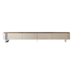 Mobile porta TV lungo 71" in legno bianco moderno con 4 cassetti contenitore