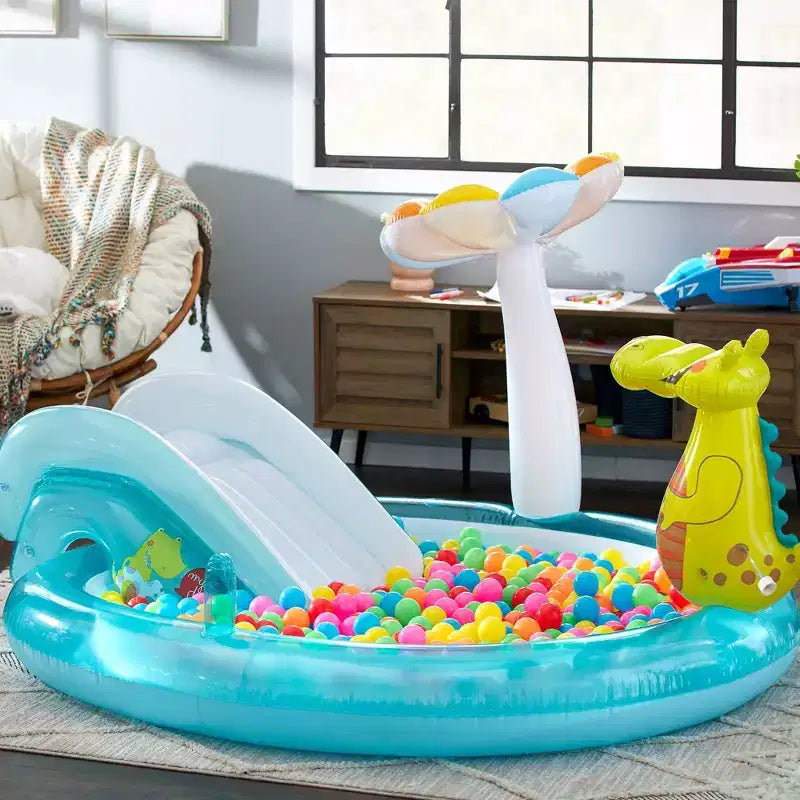 Piscine gonflable pour enfants Intex Gator, 2 m x 1,7 m x 10 cm, centre de jeu aquatique extérieur avec toboggan, pour les tout-petits de 2 ans et plus (lot de 3)