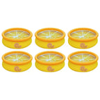 JLeisure Sun Club 3D Orange 5 Foot Round Easy to Set Up Above Ground Inflatable Kiddie Swimming Pool with Built in Drain Plug, 6 Pack, Orange