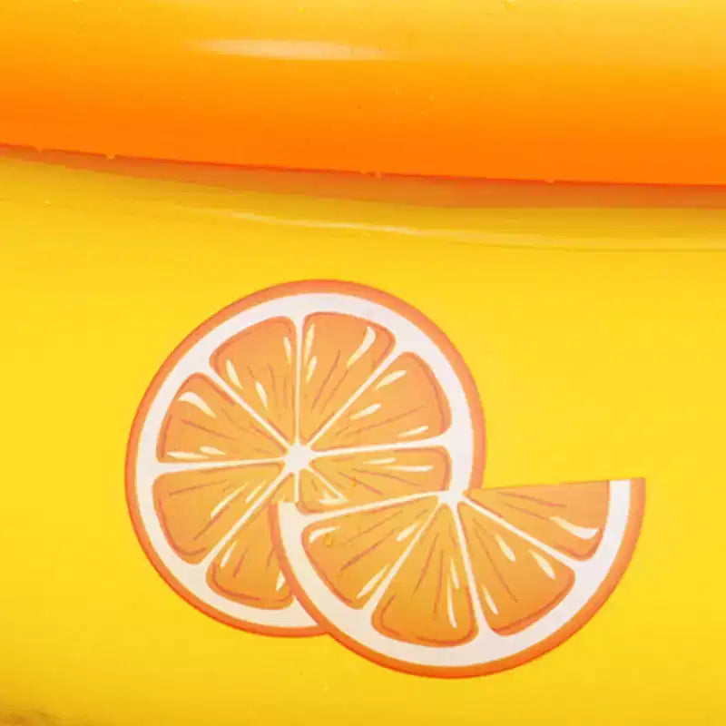 JLeisure Sun Club Piscine gonflable ronde 3D orange de 1,5 m de diamètre, facile à installer, hors sol, pour enfants, avec bouchon de vidange intégré, lot de 6, orange