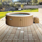 Spa gonflable Intex PureSpa 4 personnes, lumière multicolore et appui-tête (lot de 2)