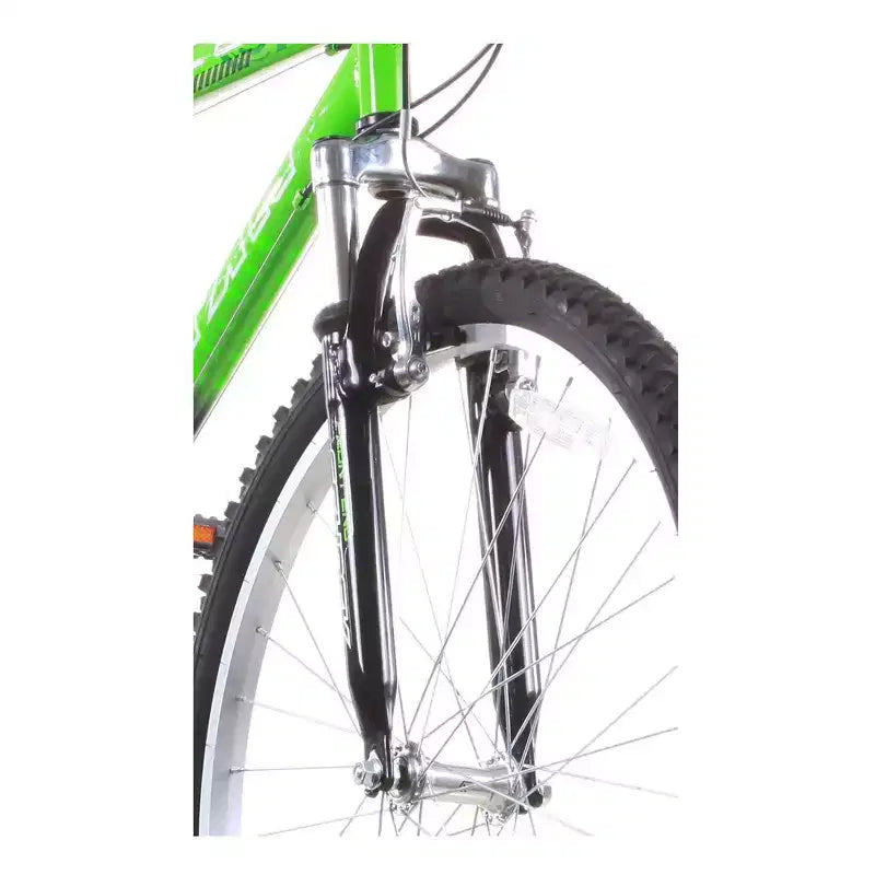 Bicicletta da montagna Titan Trail da uomo con sospensione a 21 velocità, telaio da 18 pollici, verde e nero