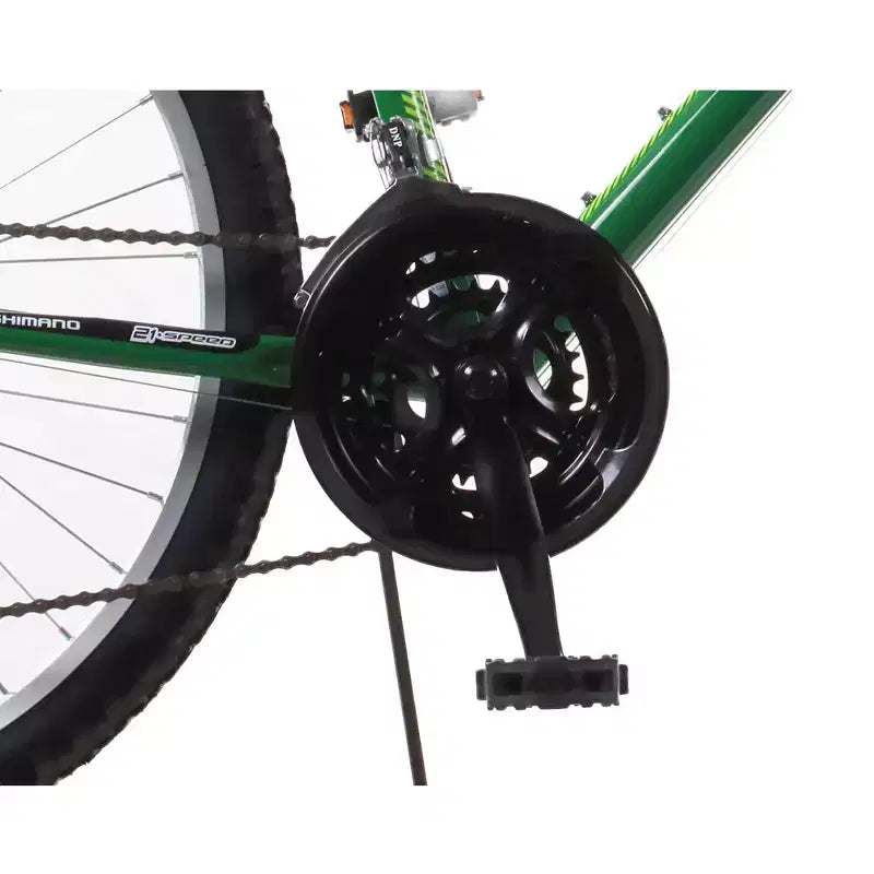 Vélo de montagne Titan Trail suspendu 21 vitesses pour femme, cadre de 17 pouces, vert et vert foncé