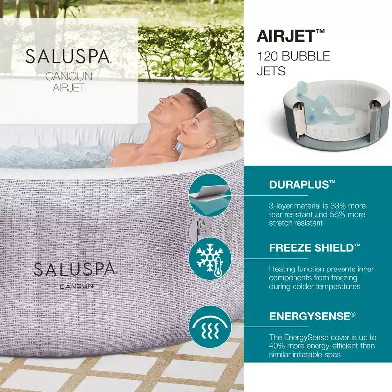 Spa gonflable Bestway SaluSpa Cancun AirJet avec 120 jets apaisants