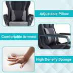 FDW Chaise de Bureau Chaise Gaming Chaise de Bureau Fauteuil de Direction avec Support Lombaire Tabouret Réglable Chaise d'Ordinateur Pivotante à Roulettes