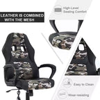 Sedia da gaming FDW, sedia da ufficio, sedia ergonomica da scrivania, sedia da computer in pelle PU con massaggio, supporto lombare, poggiatesta e braccioli