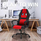 Sedia da gaming FDW, sedia da ufficio, sedia ergonomica da scrivania, sedia da computer in pelle PU con massaggio, supporto lombare, poggiatesta e braccioli