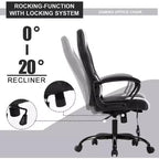 Sedia da gaming FDW, sedia da ufficio, sedia ergonomica da scrivania, sedia da computer in pelle PU con massaggio, supporto lombare, poggiatesta e braccioli