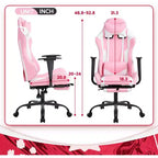 FDW Sedia da Gaming Sedia da Scrivania Sedia da Ufficio Direzionale Schienale Alto in Pelle Sintetica Sedia da Computer da Corsa con Supporto Lombare Poggiapiedi