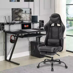 FDW Racing Gaming Chair Sedie da gioco con scrivania per computer Poggiatesta in pelle PU Supporto lombare e sedile girevole a 360°