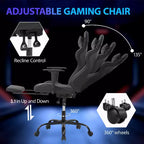 FDW Racing Gaming Chair Sedie da gioco con scrivania per computer Poggiatesta in pelle PU Supporto lombare e sedile girevole a 360°
