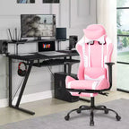 FDW Racing Gaming Chair Sedie da gioco con scrivania per computer Poggiatesta in pelle PU Supporto lombare e sedile girevole a 360°