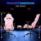 FDW Racing Gaming Chair Sedie da gioco con scrivania per computer Poggiatesta in pelle PU Supporto lombare e sedile girevole a 360°