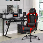 FDW Racing Gaming Chair Sedie da gioco con scrivania per computer Poggiatesta in pelle PU Supporto lombare e sedile girevole a 360°