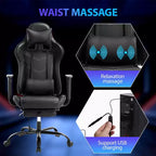 FDW Racing Gaming Chair Sedie da gioco con scrivania per computer Poggiatesta in pelle PU Supporto lombare e sedile girevole a 360°
