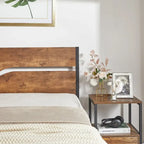 Ensemble de chambre Taomika 3 pièces, cadre de lit plateforme et ensemble de 2 tables de chevet modernes