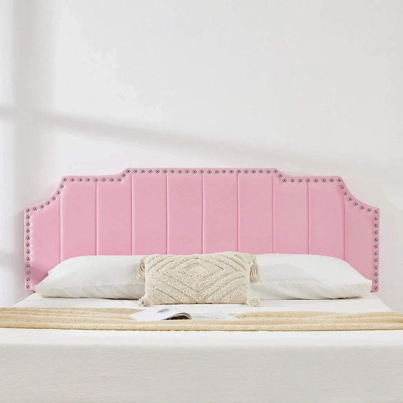Ensembles de chambre à coucher, 15 styles au choix, ensemble 3 pièces avec lit rembourré à hauteur réglable et 2 tables de chevet - VECELO