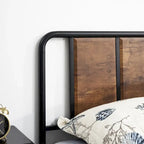 Taomika set 3 pezzi: letto e comodini stile industrial moderno