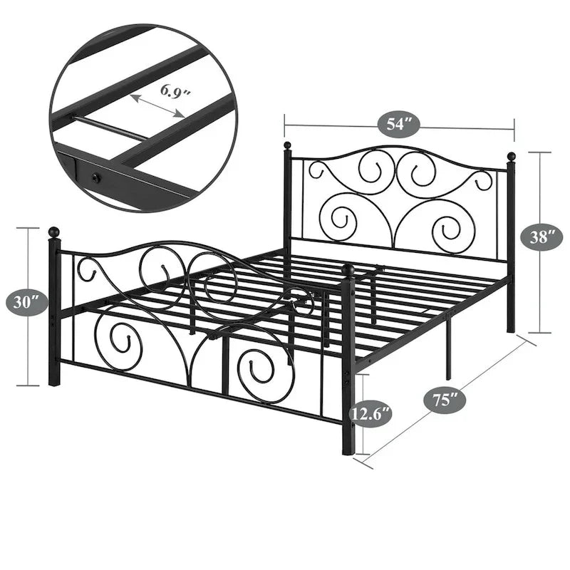 Ensemble de lit moderne 3 pièces Taomika comprenant un cadre de lit et une table de chevet.