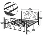 Ensemble de lit moderne 3 pièces Taomika comprenant un cadre de lit et une table de chevet.