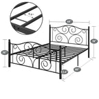Ensemble de lit moderne 3 pièces Taomika comprenant un cadre de lit et une table de chevet.