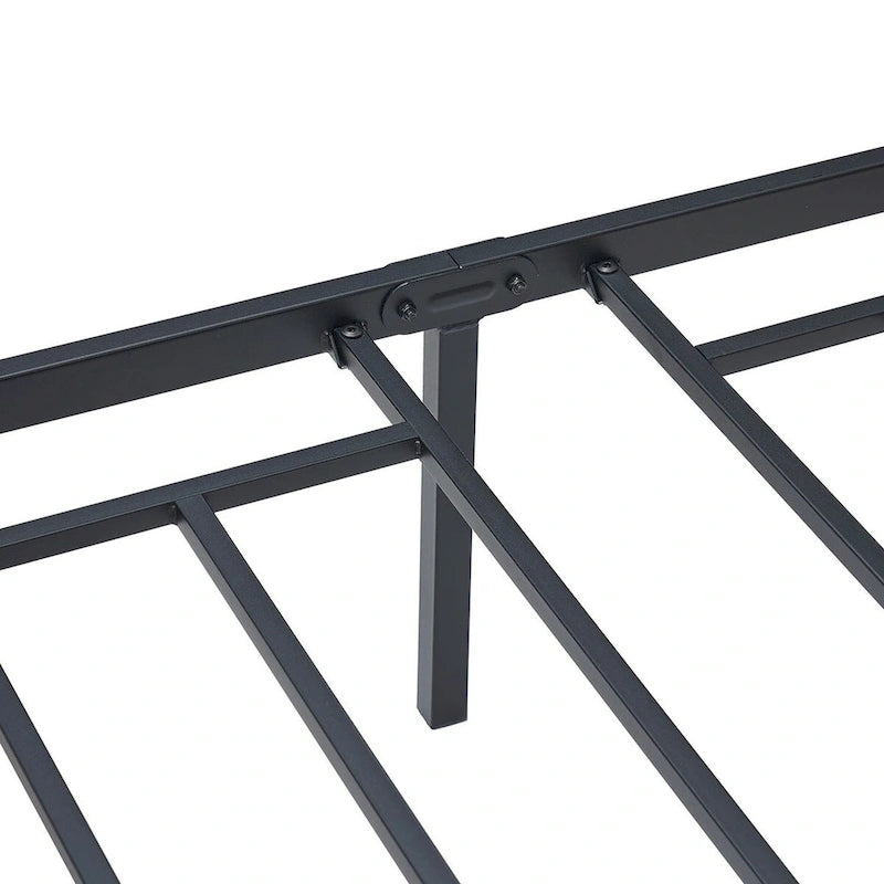 Ensemble lit industriel 3 pièces et tables de chevet carrées modernes Taomika