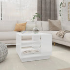 Table basse d'appoint pour salon, en bois usiné – 55 x 55 x 43 cm