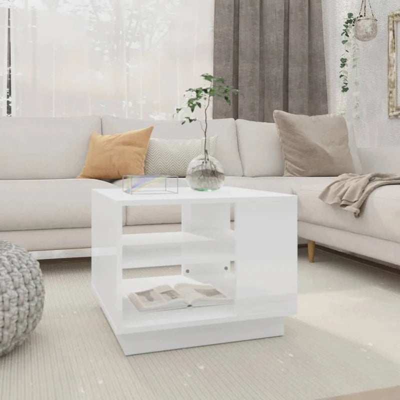 Table basse d'appoint pour salon, en bois usiné – 55 x 55 x 43 cm