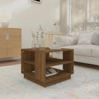 Table basse d'appoint pour salon, en bois usiné – 55 x 55 x 43 cm