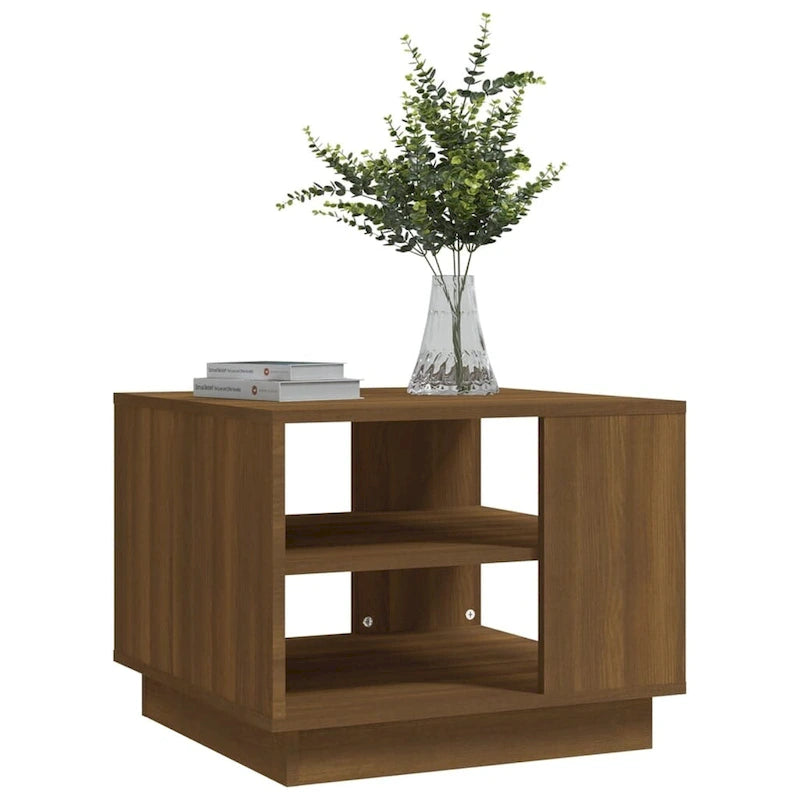 Table basse d'appoint pour salon, en bois usiné – 55 x 55 x 43 cm