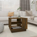 Table basse d'appoint pour salon, en bois usiné – 55 x 55 x 43 cm