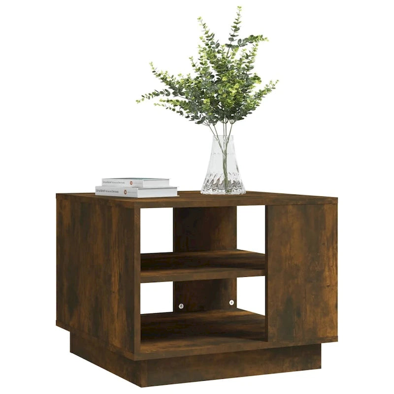 Table basse d'appoint pour salon, en bois usiné – 55 x 55 x 43 cm