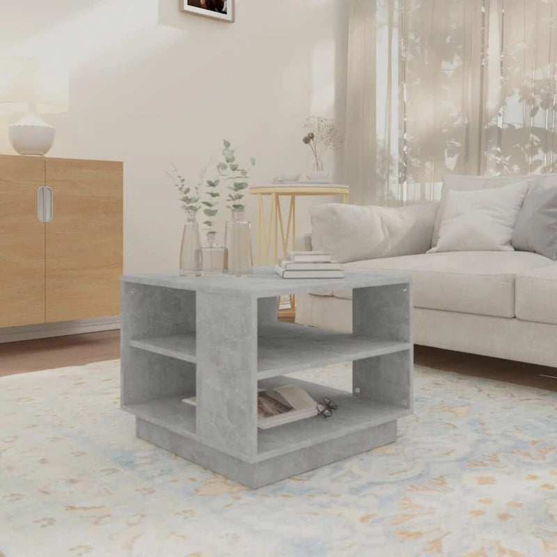 Table basse d'appoint pour salon, en bois usiné – 55 x 55 x 43 cm