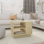 Table basse d'appoint pour salon, en bois usiné – 55 x 55 x 43 cm
