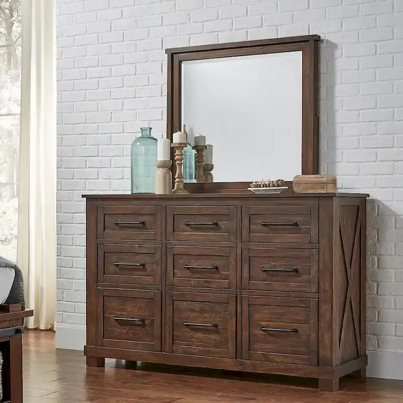Collection de rangement pour chambre à coucher Simply Solid Shelba en bois massif, 6 pièces