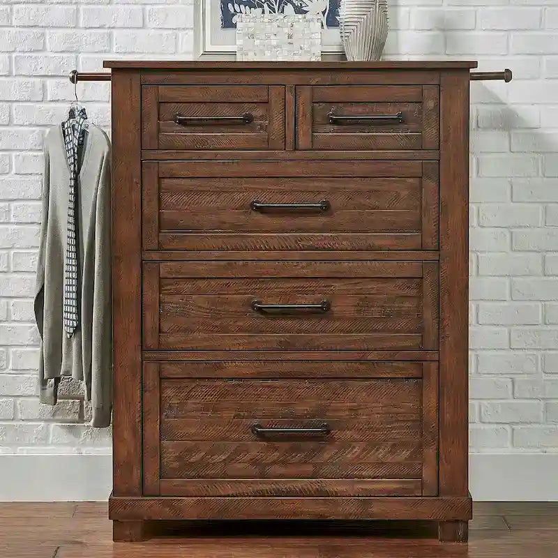 Collection de rangement pour chambre à coucher Simply Solid Shelba en bois massif, 6 pièces