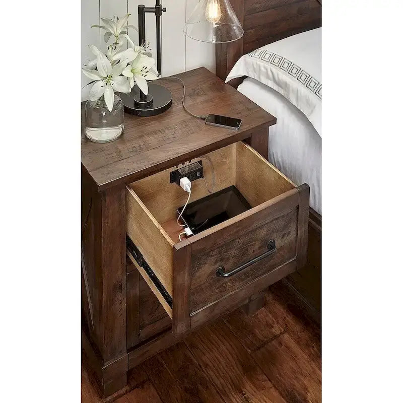 Collection de rangement pour chambre à coucher Simply Solid Shelba en bois massif, 4 pièces