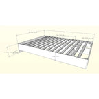 Set camera da letto Nexera Denali 4 pezzi, Noce e Bianco