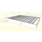 Set camera da letto Nexera Denali 4 pezzi, Noce e Bianco