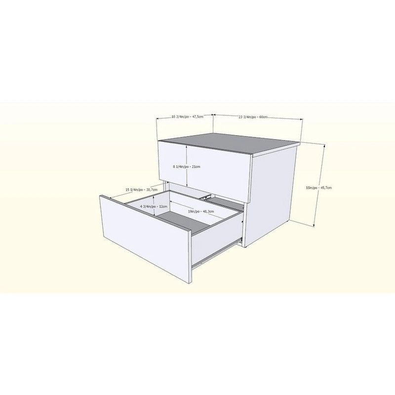 Nexera ensemble de chambre à coucher 3 pièces Karibou, Truffe