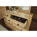 Collection de chambre à coucher Simply Solid Emilian en bois massif 4 pièces pour lit king size