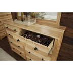 Collection de chambre à coucher Simply Solid Emilian en bois massif, 6 pièces, lit king size