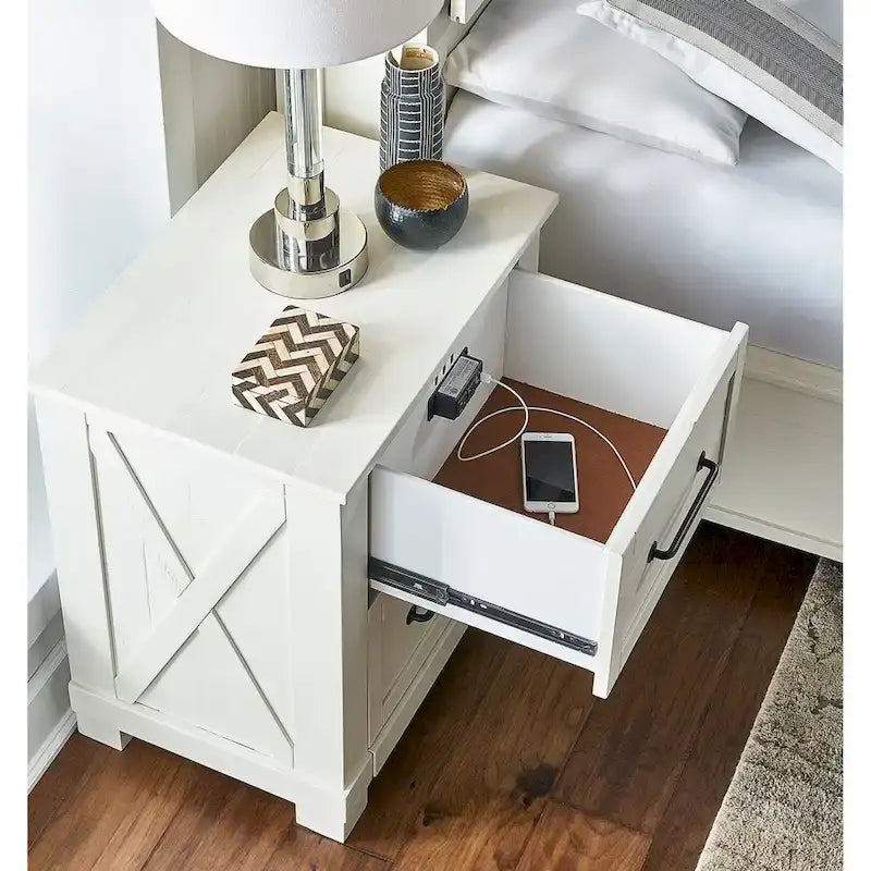 Collection de chambre à coucher Simply Solid Shanna en bois massif, 6 pièces avec rangement