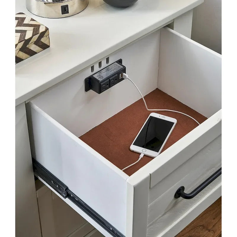 Collection de chambre à coucher Simply Solid Shanna en bois massif, 6 pièces avec rangement